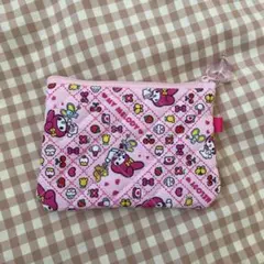 サンリオ みんなのキルト ミニフラットポーチ　マイメロディ　フラットくん