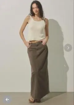 ALEXIA STAM Low Rise Denim ロングデニムスカートのサムネイル