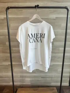 【AMERICANA】アメリカーナ ハイゲージ天竺スリットプリントTシャツのサムネイル