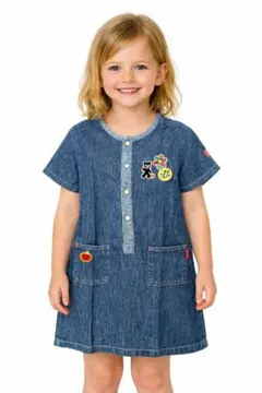 【mikihouse】デニムワンピース 90サイズ