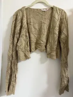 NO BOUNDARIES ベージュ カーディガン L