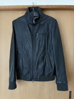 ネイビーレザージャケット