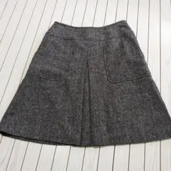 ま*い様 KLEIN PLUS ボックスプリーツスカート グレー系 イトキンのサムネイル