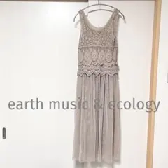 earth music & ecology レース ノースリーブワンピース