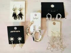 新品 シルバー デザイン ピアス 5セットまとめ売り