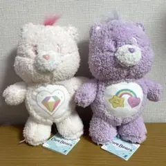 ⭐️美品⭐️ケアベア ふんわりMBぬいぐるみ　 ピンク/ラベンダー