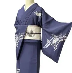 浴衣】極美品 綿絽 本染め 雪輪重ね - メルカリ