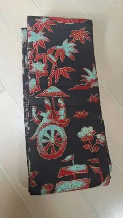 お値下げ中❗着物　帯　オリエンタル　総柄　像　アジアン