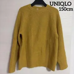 ユニクロ ニット セーター キッズ スフレヤーン 150cm イエロー