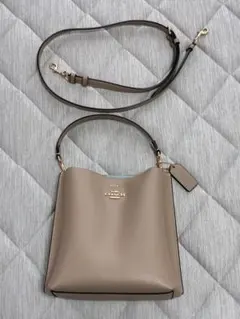 COACH 2way ショルダーバッグ レザー ベージュのサムネイル