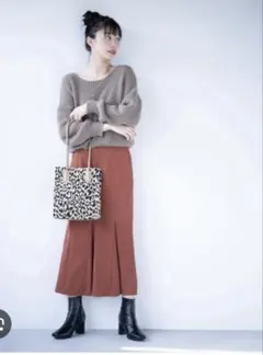 fifth ゴアードロングスカート　テラコッタ　M