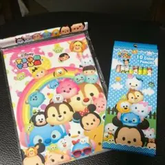 おまけ付き☆ツムツムA5 カバー付ノート、色鉛筆セット