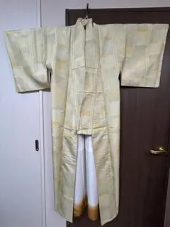 着物(黄色&黄緑色系 裄丈68.5)美品 卒業式 入学式 お正月 結婚式