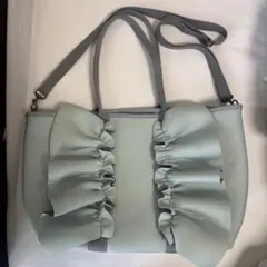 極美品 RAPTURE ラプチャー フリル ショルダーバッグ ブルー 2way 