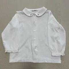 familiar 90 ホワイト シャツ 襟刺繍