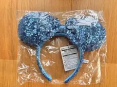 【新品未使用】ディズニー　ミニー　スパンコール　カチューシャ　青　ブルー