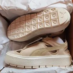 厚底サンダル プーマ 24.5cm プラットフォームトレースライトミュール 新品