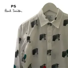 PS Paul Smith ゼブラ柄 総柄 長袖シャツ ボタンダウン S