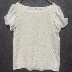 r•p•s ブラウス フェミニン 華やか 上品 大人可愛い アイボリー M
