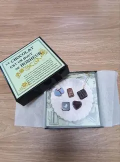 【新品】フェリシモ　本物みたいなチョコレートピンバッチ＆ネックレスセットのサムネイル