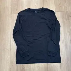 UNIQLO 黒 長袖カットソーエアリズムコットン