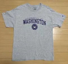 Champion Tシャツ L グレー カレッジロゴ ワシントン 半袖