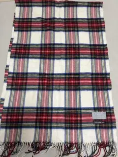 美品　BUYER カシミヤ　100% チェック　マフラー　レディースのサムネイル