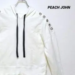 PEACH JOHN ピーチジョン 長袖 パーカー 無地 白 S M スウェットのサムネイル