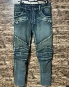 【美品】BALMAIN バルマン リジット バイカーデニム ダークブルー BALMAIN バイカーデニム - THE PARK ONLINE SHOP