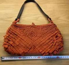 JAMIN PUECH　赤オレンジ　デザイン ハンドバッグ