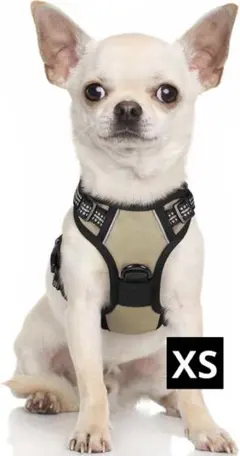 Rabbitgoo 犬 ハーネス 小型犬 5-15KG ソフト カーキ色 XS