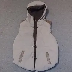 ボアベストアウター中線ベストレディースアウタートップスフード付き