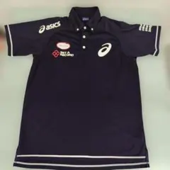 ☆asics☆ポロシャツ・ネイビー