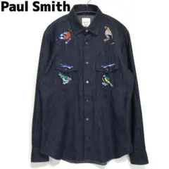 Paul Smith 鳥刺繍 長袖シャツ ウエスタンシャツ メンズ ポールスミスのサムネイル