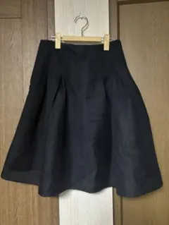 美品 エムズグレイシー 黒メッシュふんわりフレアスカート