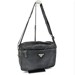 【訳あり】PRADA ナイロン ショルダーバッグ 三角ロゴ ブラック