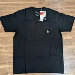 XL 新品未使用 UNIQLO × KAWS ウッドストック ポケットTee 黒
