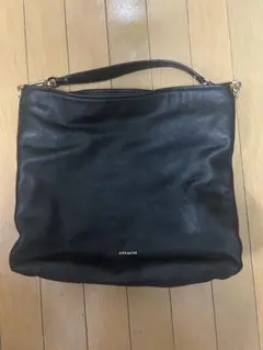 COACH ブラックレザー トートバッグ