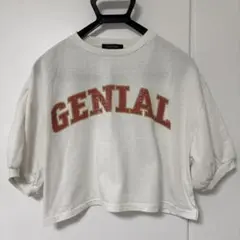 CHIP CLIP GENIAL ロゴ クロップドTシャツ