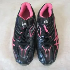 アシックス レーザービームSA-MG　黒ピンク　パテント　23㎝　ok2410E
