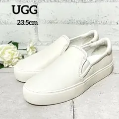 【アグ】UGG JASSサイドゴア スリッポン♡ホワイト スニーカー 23.5