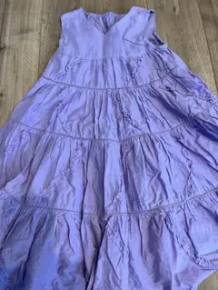 ローリーズファーム　ボイルティアードワンピース　パープル