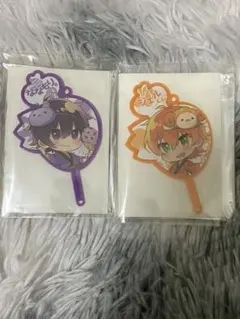 すとぷり ななもりくん ジェルくん うちわキーホルダー