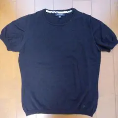 BURBERRY LONDON　半袖ニット　黒　Mサイズ
