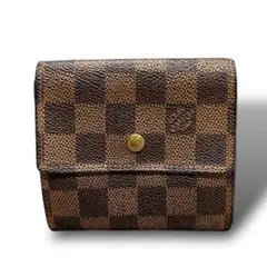 LOUIS VUITTON ヴィトン ダミエ Wホック 折り財布 コンパクト