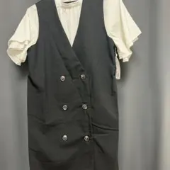 しまむら　田中里奈ダブルブレストVネックロングベスト