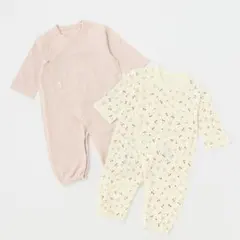 petit main 【オーガニック】2WAYオール 2点セット　50〜70㎝