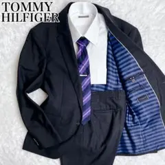 TOMMY HILFIGER スーツセットアップ FLEX ネイビー チェック柄