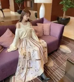 Belinda セットアップニットワンピース オフショル ノースリーブワンピース