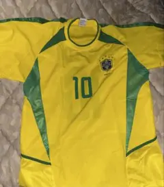 【リバウド 10番】ブラジル代表 サッカーユニフォーム 黄×緑